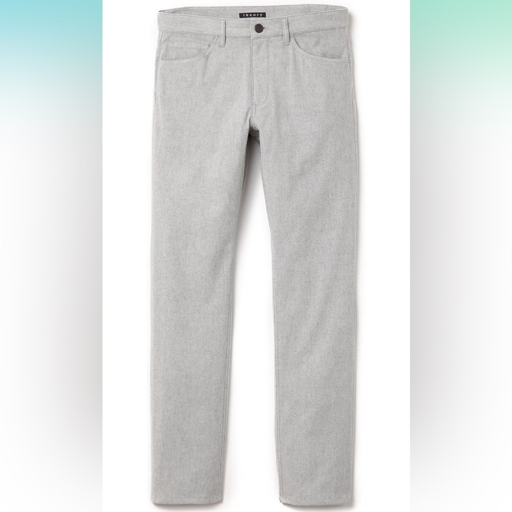 Theory Mens Haydin JE N Norak Casual Straight Slim Leg Pants Size 31 Light Gray